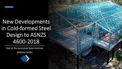 New developments in cold-formed steel design to ASNZS 4600-2018